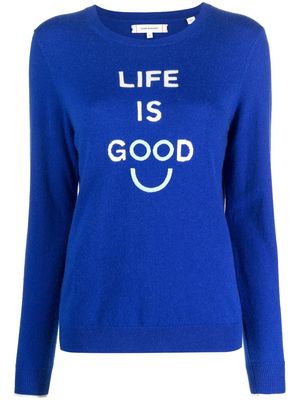 Chinti and Parker Life Is Good intarsia-knit sweater - Blue