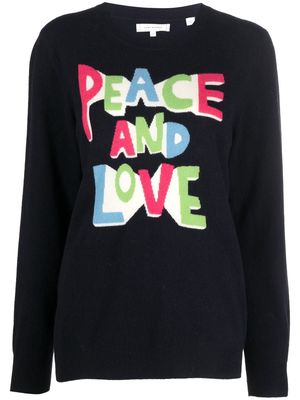 Chinti and Parker Love & Peace intarsia jumper - Blue