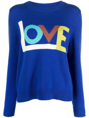 Chinti and Parker Love intarsia-knit wool sweater - Blue