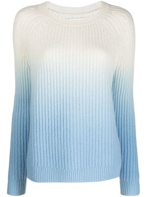 Chinti and Parker ombré-effect knitted sweater - White