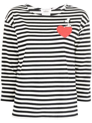 Chinti and Parker Peanuts™ striped long-sleeve T-shirt - Black