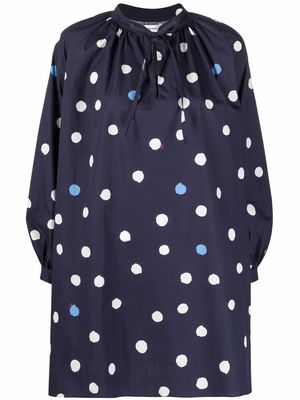 Chinti and Parker polka-dot swing dress - Blue