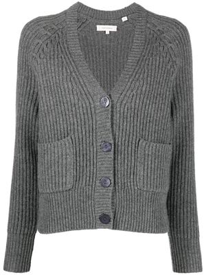 Chinti and Parker ribbed-knit V-neck cardigan - Grey