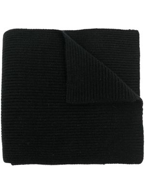 Chinti and Parker ribbed knitted scarf - Black