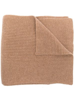 Chinti and Parker ribbed knitted scarf - Brown