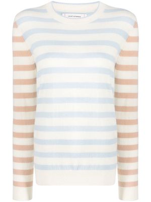 Chinti and Parker Riley striped crew neck sweater - Neutrals