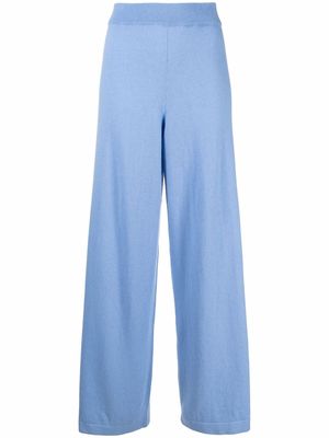 Chinti and Parker side-stripe wide-leg trousers - Blue