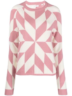 Chinti and Parker snowflake-intarsia sweater - Pink