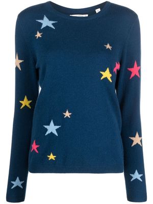 Chinti and Parker star-patch cashmere sweater - Blue
