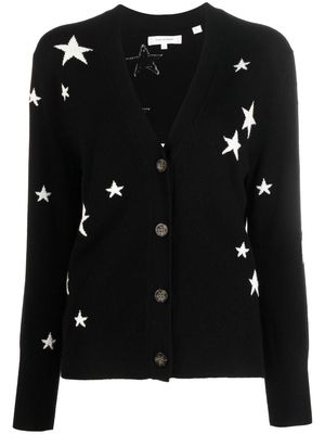 Chinti and Parker star-print V-neck cardigan - Black
