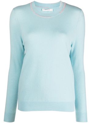 Chinti and Parker stitch-detail knitted jumper - Blue