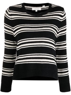 Chinti and Parker stripe-pattern knitted jumper - Black