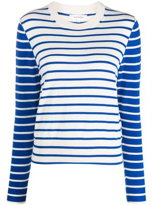 Chinti and Parker stripe-print two-tone jumper - White