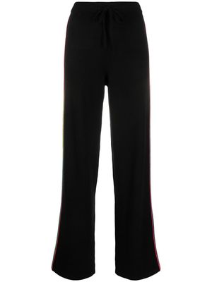 Chinti and Parker stripe-trim wide-leg trousers - Black