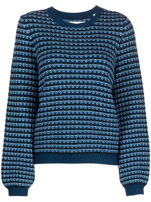 Chinti and Parker textured-knit wool jumper - Blue