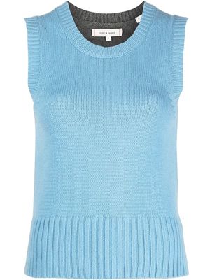 Chinti and Parker two-tone knitted tank top - Blue