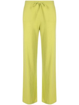Chinti and Parker wide-leg knitted cashmere track pants - Green