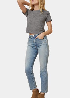 Chloe Cropped Straight Slim Jeans