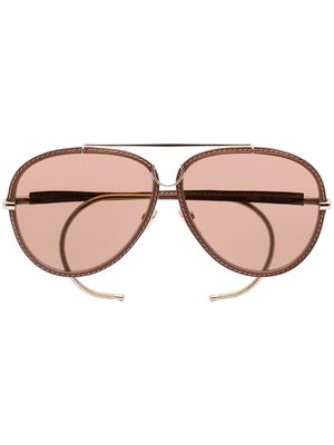 Chloé Eyewear Edith pilot-frame sunglasses - Brown