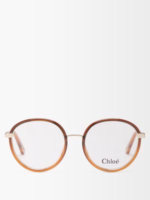 Chloé Eyewear - Franky Tortoiseshell-acetate And Metal Glasses - Womens - Brown