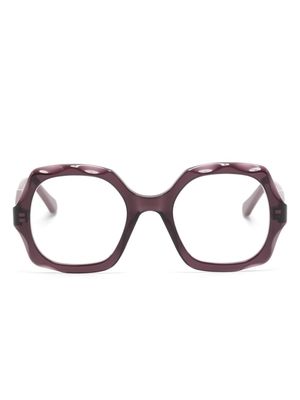 Chloé Eyewear geometric-frame glasses - Brown