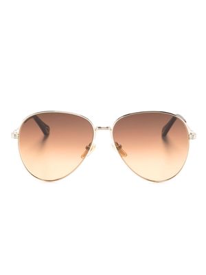 Chloé Eyewear gradient-lenses pilot-frame sunglasses - Gold