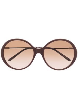 Chloé Eyewear gradient-lenses round sunglasses - Brown