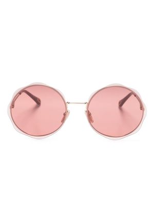 Chloé Eyewear Honoré scallop-frame sunglasses - Red