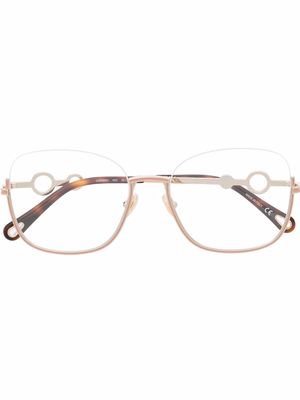 Chloé Eyewear logo-charm glasses - Gold