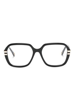 Chloé Eyewear logo-lettering square-frame glasses - Black