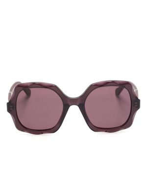 Chloé Eyewear Olivia oversize-frame sunglasses - Brown