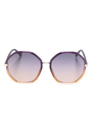 Chloé Eyewear ombré-effect geometric-frame sunglasses - Blue
