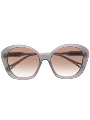 Chloé Eyewear over-size frame sunglasses - Grey
