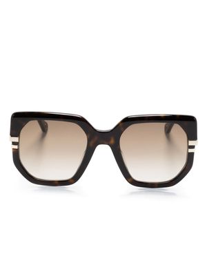 Chloé Eyewear oversize-frame sunglasses - Brown