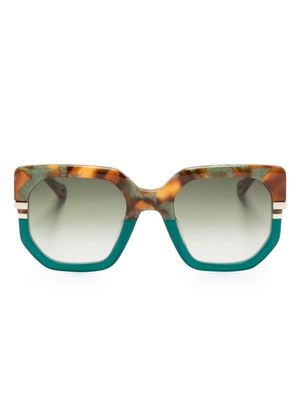 Chloé Eyewear oversize-frame sunglasses - Green