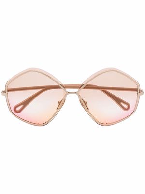 Chloé Eyewear pentagonal gradient sunglasses - Neutrals