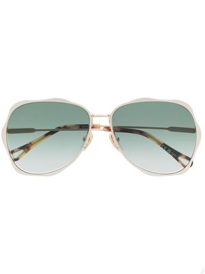 Chloé Eyewear pilot-frame sunglasses - Gold