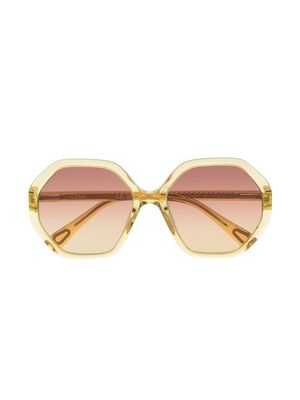 Chloé Eyewear round frame sunglasses - Yellow