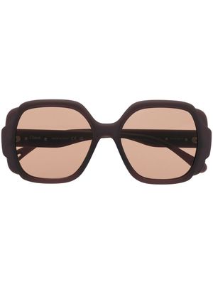 Chloé Eyewear square-frame tinted sunglasses - Brown