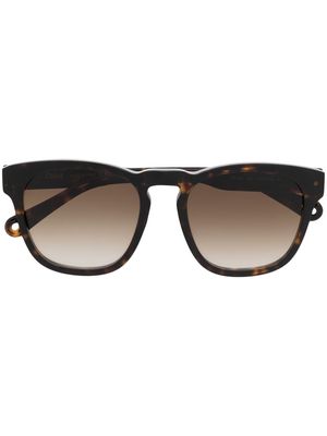 Chloé Eyewear tortoiseshell-effect square-frame sunglasses - Brown