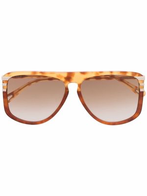 Chloé Eyewear tortoiseshell-effect sunglasses - Neutrals