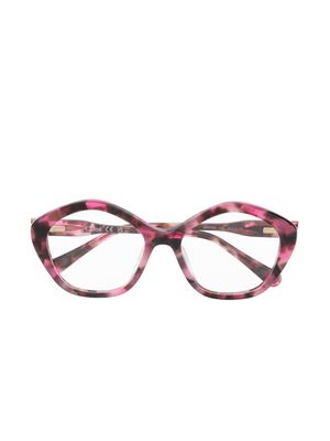 Chloé Eyewear tortoiseshell oversize-frame glasses - Pink