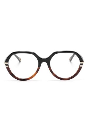 Chloé Eyewear tortoiseshell round-frame glasses - Black