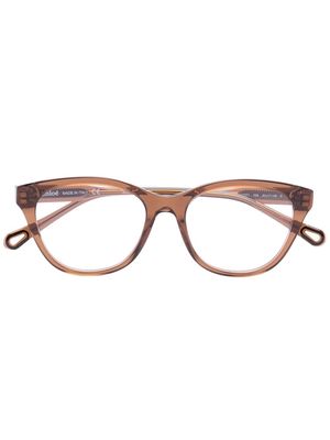 Chloé Eyewear transparent-frame glasses - Brown