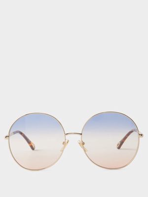 Chloé Eyewear - Ulys Round Metal Sunglasses - Womens - Multi