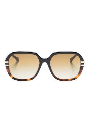 Chloé Eyewear West tortoiseshell square-frame sunglasses - Brown
