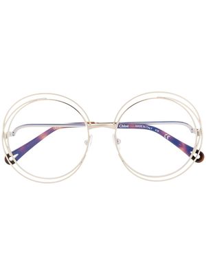Chloé Eyewear wire accent glasses - Gold