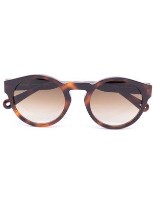 Chloé Eyewear Xena round-frame sunglasses - Brown