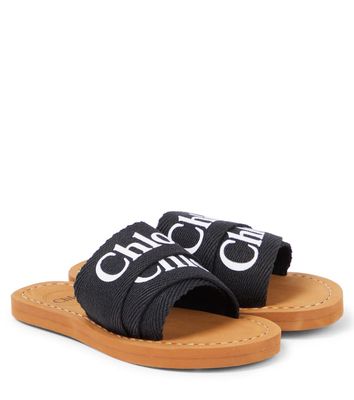 Chloé Kids Aqua logo sandals