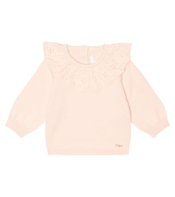 Chloé Kids Baby cotton and wool sweater